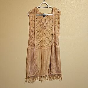 Rue 21 Boho Cover Up Kimono Shawl with Hood